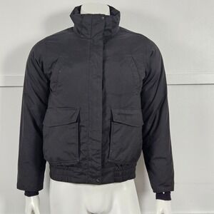 Everest Black Bomber Jacket Youth 164 XL Insulated Winter Coat Utility Pockets